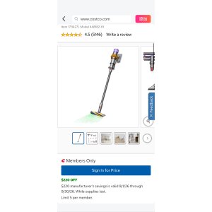 $569.99 Dyson V15 Detect Total Clean Extra Cordless Stick Vacuum | Costco