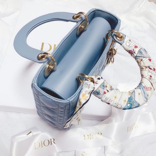 Lady Dior——四格——雾霾蓝...