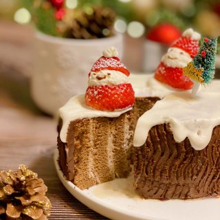 🎄圣诞节不可错过的圣诞树桩蛋糕🌟...