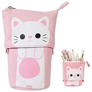 $10.99 iSuperb Stand Store Pencil Holder 可爱的站立猫咪笔袋
