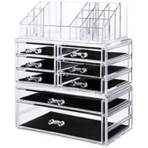 $23.79 SONGMICS Makeup Organizer 3 Pieces Set 化妆品整理三件套