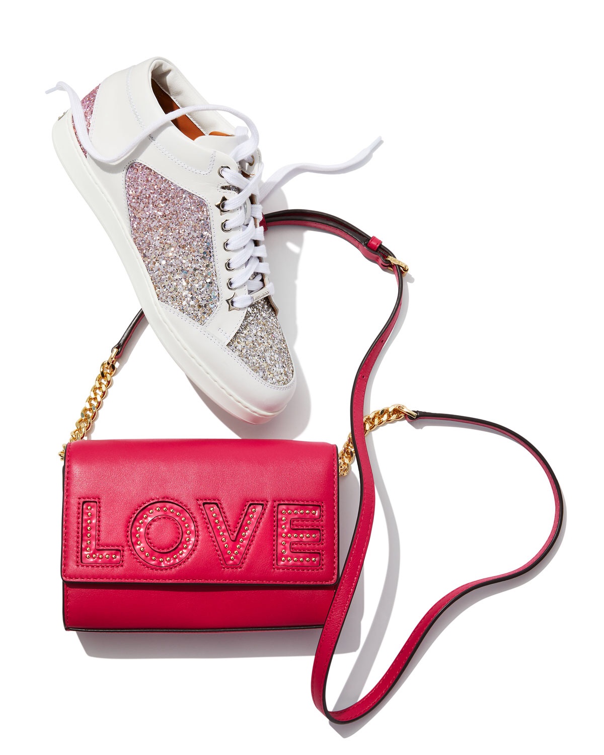 MICHAEL Michael Kors Ruby Medium Love Polished Leather Clutch Bag | Neiman Marcus