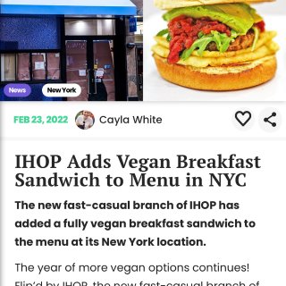 纽约的全素食者早餐新选择！IHOP 添加...