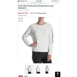 $19.97 Calvin Klein Performance Embroidered Logo 毛衣