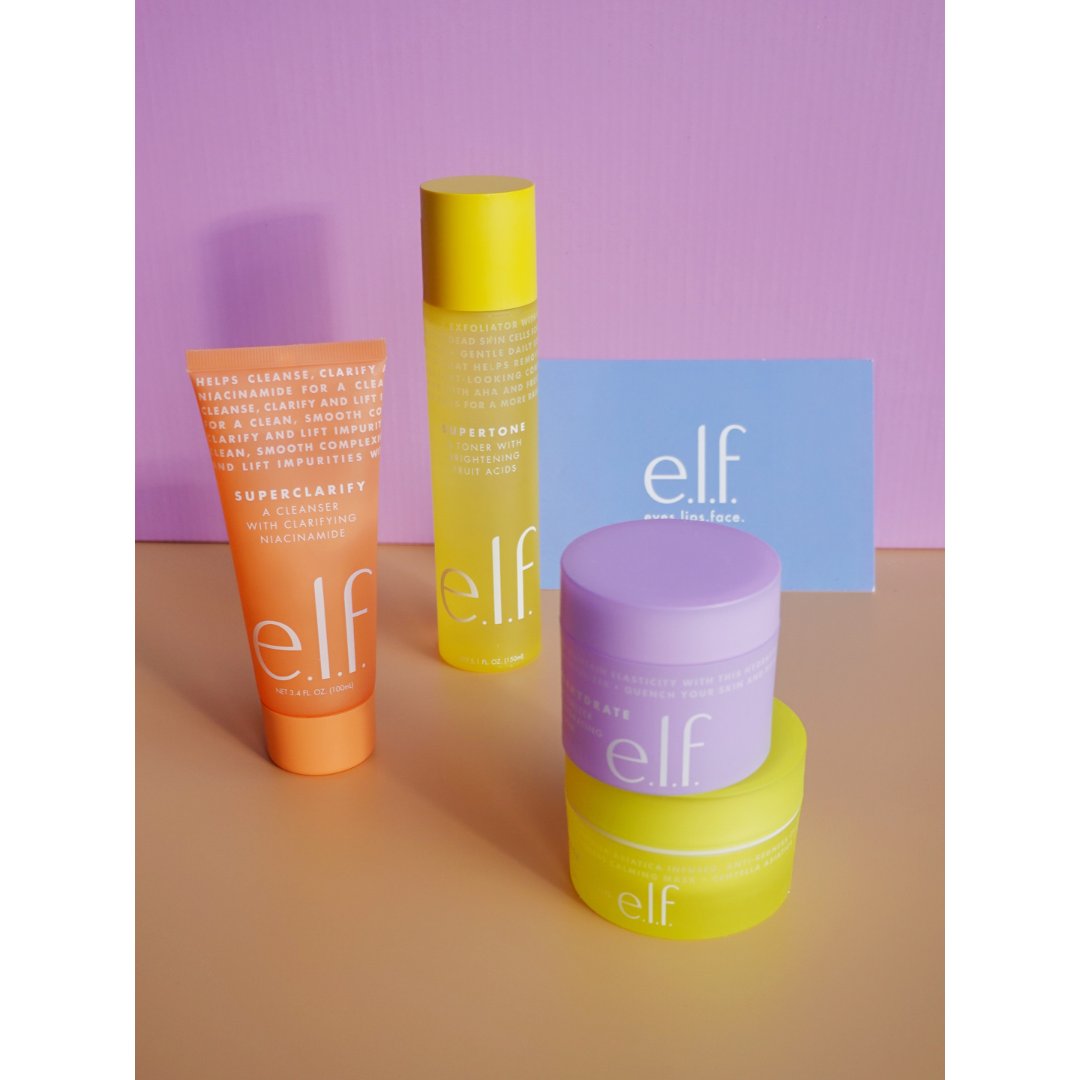 Supers Mini Skin Care Kit | e.l.f. Cosme,elf Supers Regimen | 4 Piece Skin Care C