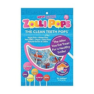 Zollipops The Clean Teeth Pops, Anti Cavity Lollipops Delicious Assorted Flavors 25 Count