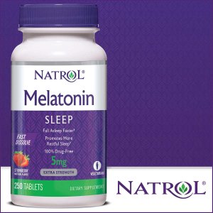 Natrol Melatonin褪黑素 5毫克 助睡眠神器 250片