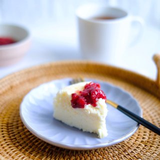 🧈轻乳酪蛋糕&自制有机草莓酱🍓...