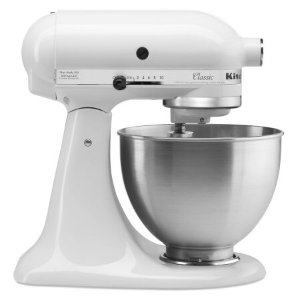 $199（原价$359.99） KitchenAid Classic Series 4.5 Quart Tilt-Head Stand Mixer, White (K45SSWH) 搅拌机