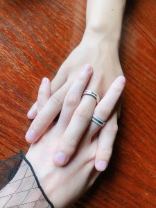 DW新款情侣戒指💍优雅白瓷和玫瑰金的碰撞