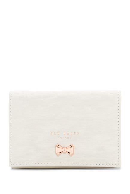 Ted Baker白色/粉色蝴蝶结小钱包