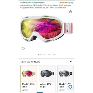 Amazon好物｜性价比滑雪眼镜...
