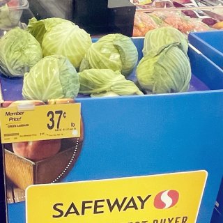 晒健康—北加Safeway低价圆白菜和粉...