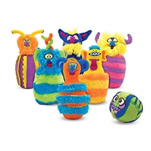 Melissa & Doug Monster Plush 6-Pin Bowling Game With Carrying Case