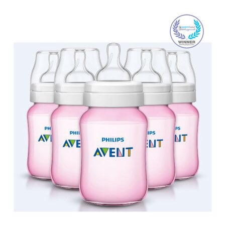 Philips Avent 宝宝奶瓶套组 粉红色 9盎司 一组5个