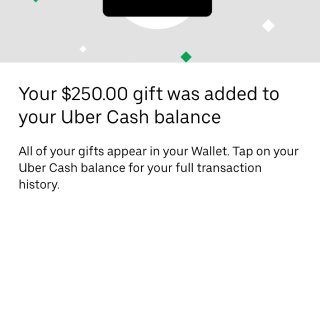250$ uber eats礼卡