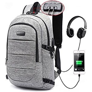 Laptop Backpack, Business Anti Theft Waterproof Travel Backpack with USB Charging Port