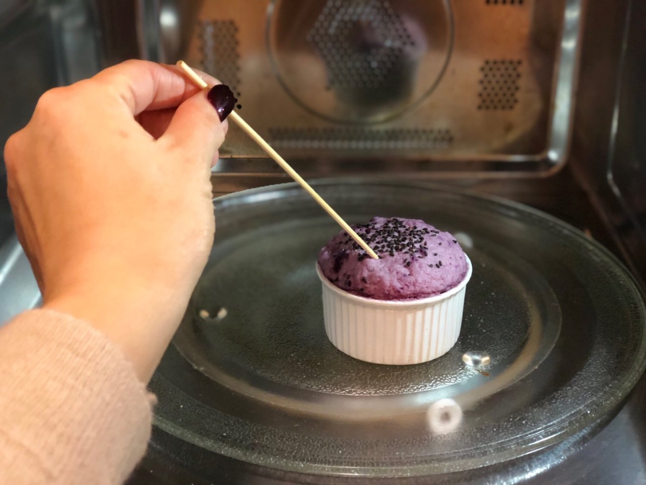 ❤️吃不腻的＂紫薯发糕＂快手微波炉版