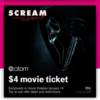 免费获得一张4美元Scream电影票的代...