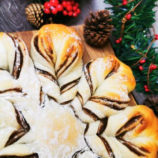 🎊圣诞限定❄️巧克力雪花面包（KA厨师机...