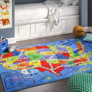折扣升级：Zoomie Kids 美国地图游戏毯 4种尺寸可选