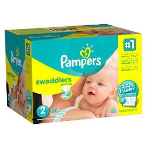 Pampers Swaddlers Disposable Diapers Newborn Size 1 (8-14 lb), 168 Count @ Amazon