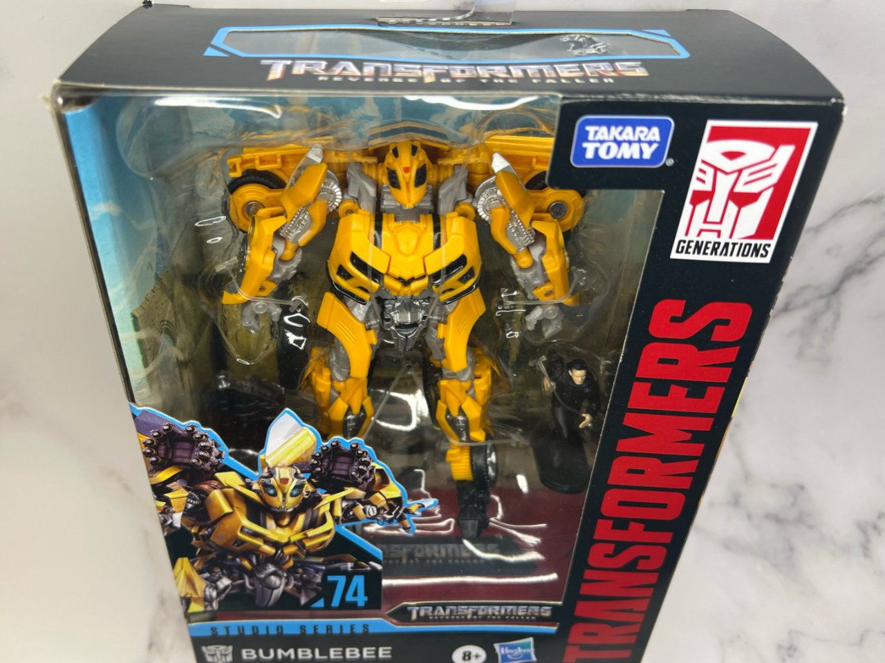 Transformers Toys Studio Series 74 Deluxe Class Revenge of The Fallen Bumblebee & Sam Witwicky Figure, Ages 8 and Up, 4.5-inch : Toys & Games