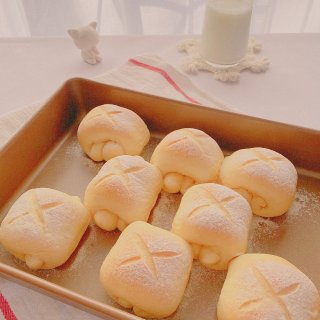冬日软乎乎的日式牛奶面包卷...