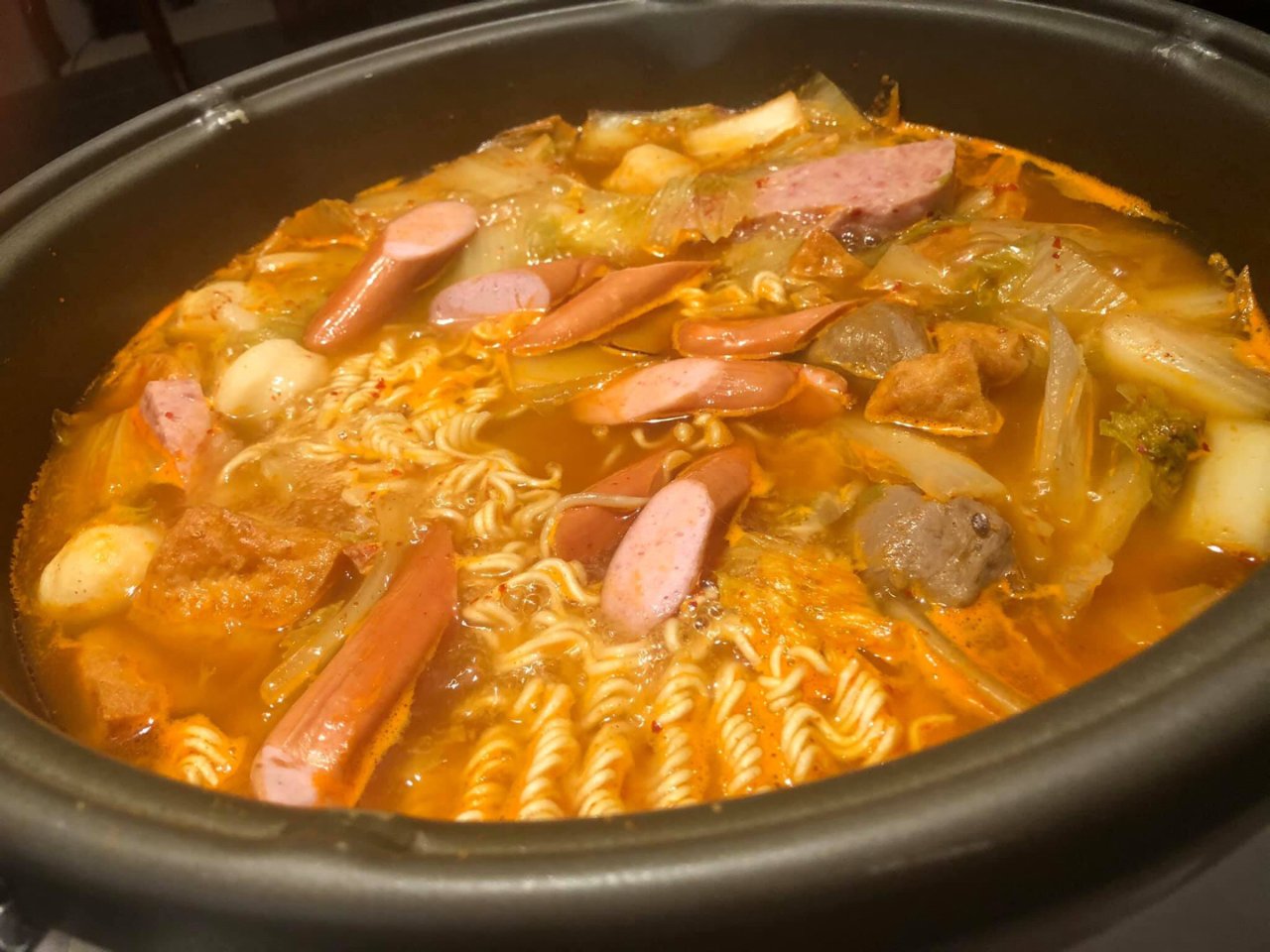 韩式部队锅,美食DIY,自家制作