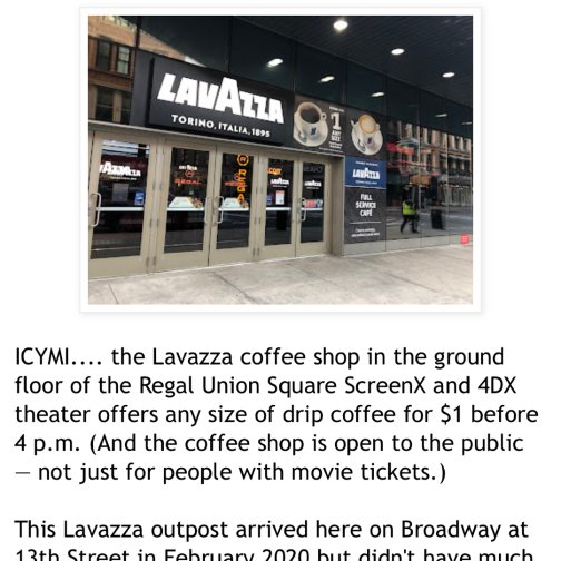 Lavazza每天將為顧客提供一杯1美元的意大利咖啡☕️