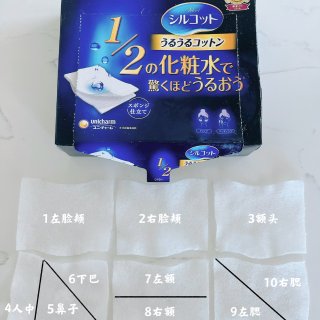 日本UNICHARM尤妮佳 1/2省水超吸收化妆棉 40枚入 3盒入 - 亚米
