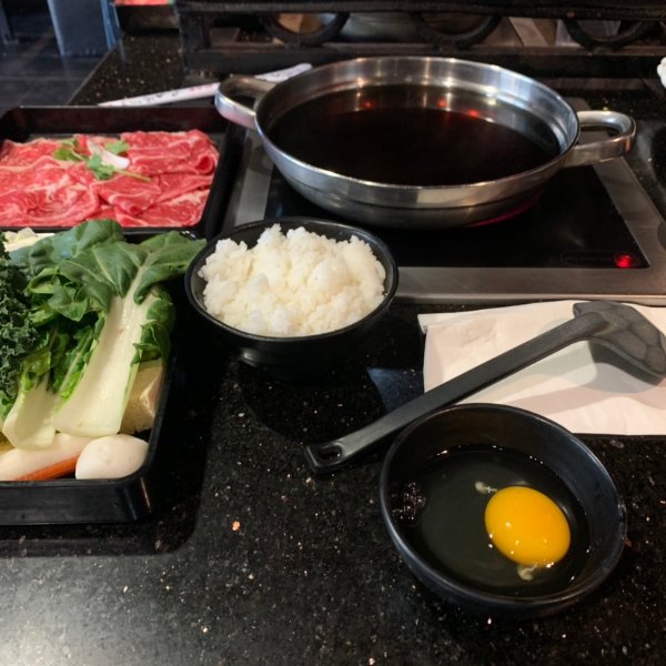 American Wagyu套餐 + sukiyaki锅底