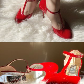 Nueva Epoca Ladies Evening Shoes Roslyn LS - Patent Red - Leather Sole [UK 3,5]-Roslyn LS_3.5,Nueva Epoca,Nueva Epoca | Brands | Women's Shoes by Werner Kern