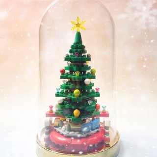 乐高圣诞树·提升颜值的ikea玻璃罩...