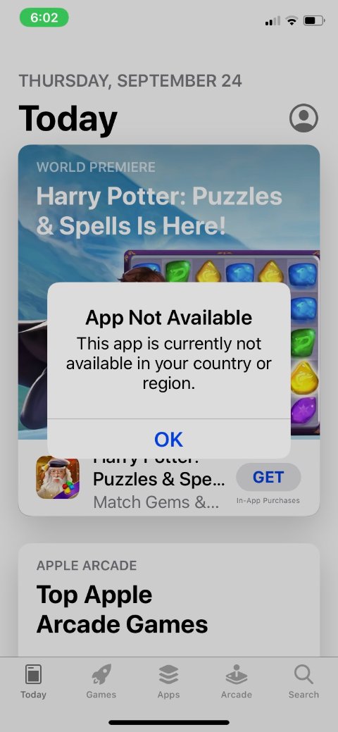 无法下载app。apple美国店说不行，转到中国也不行，又要转回美国。