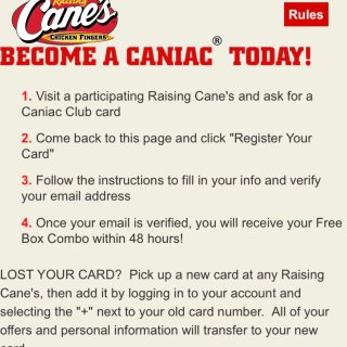 Raising Cane’s 入會員免費...
