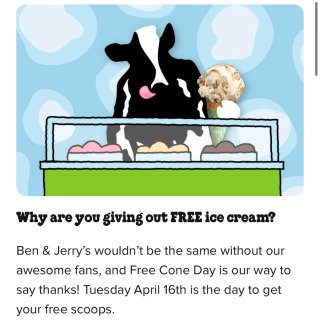 Ben & Jerry's免费冰激凌日🍦...