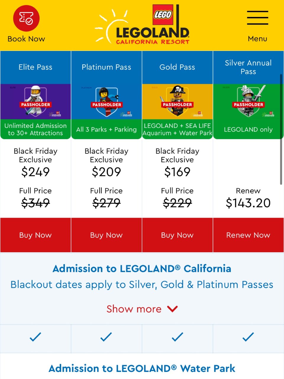 Legoland黑五年票折扣｜马上要截止...