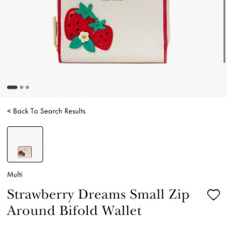 Strawberry Dreams Small Zip Around Bifold Wallet | Kate Spade Outlet