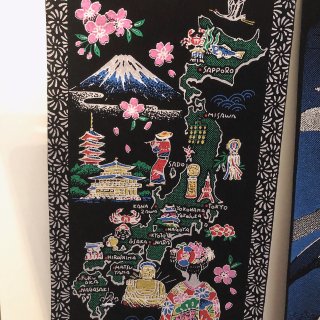 日本地图,日本富士山,@Dealmoon朋友圈,日本旅行,卷轴壁画