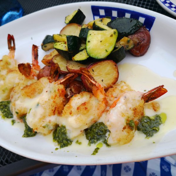 Stuffed & Puffed Prawns