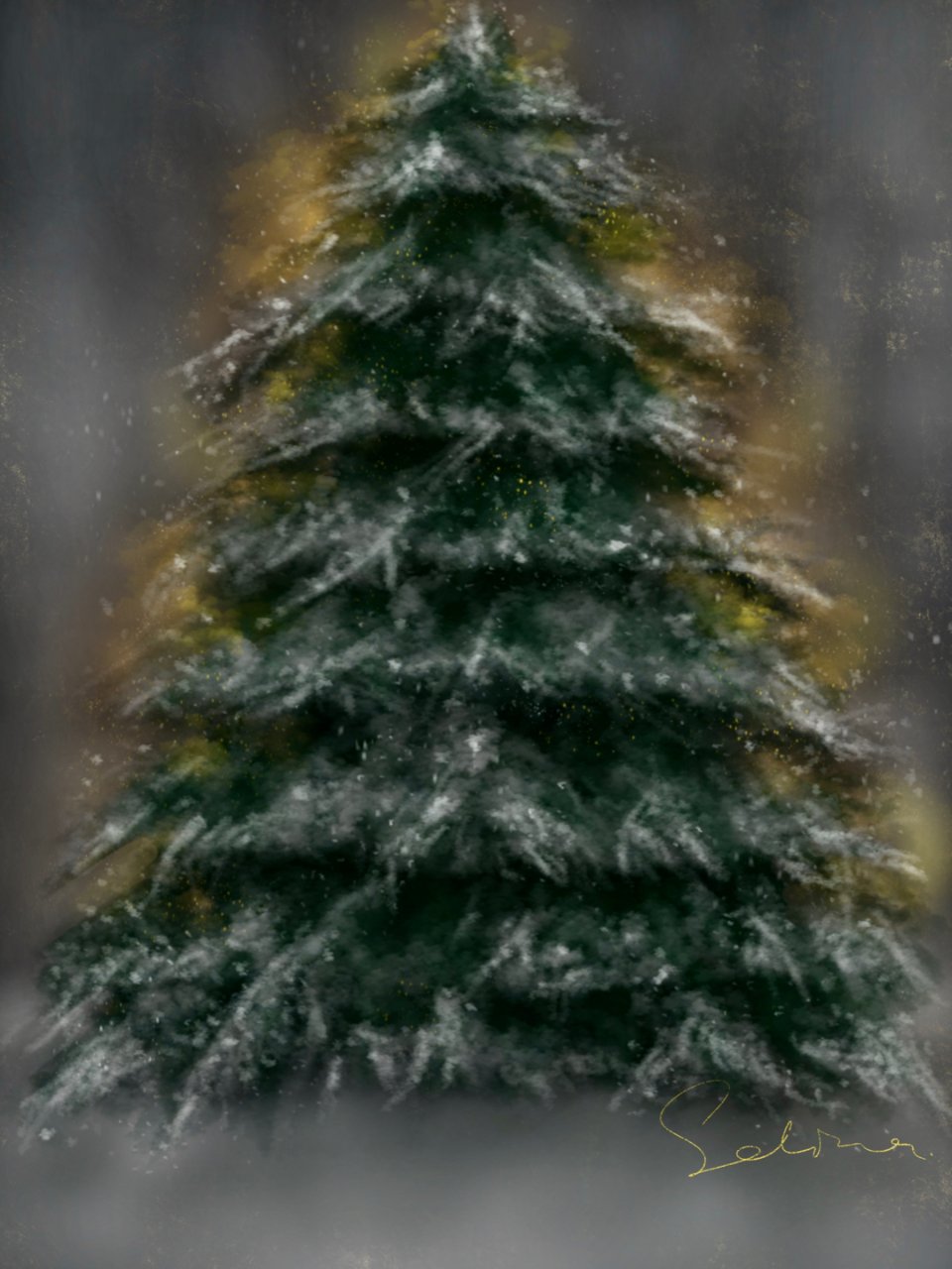 procreate学画圣诞树🎄...