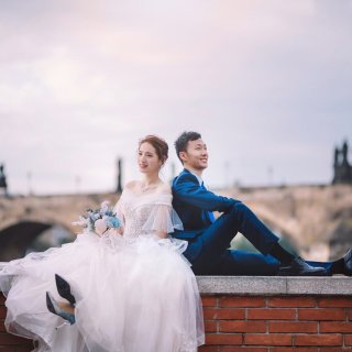 布拉格旅拍婚纱照-公主白色系列...