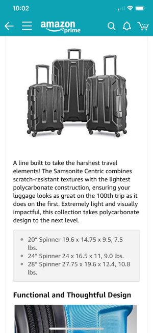 samsonite centric expandable hardside checked luggage