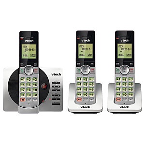伟易达®3手机DECT 6.0可扩展无绳电话数字应答系统，黑色/银色，80-9411-00