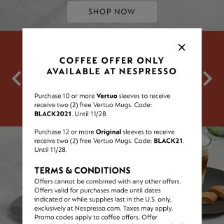 Nespresso毫无诚意的黑五deal...