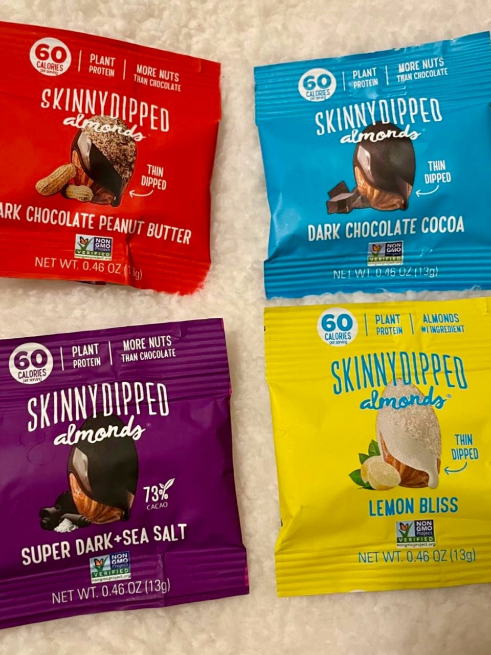 SkinnyDipped Snack Attack Minis Almond Variety Pack, Healthy Snack, Plant Protein, Gluten Free, 0.46 oz Mini Bags, Pack of 25 : Everything Else