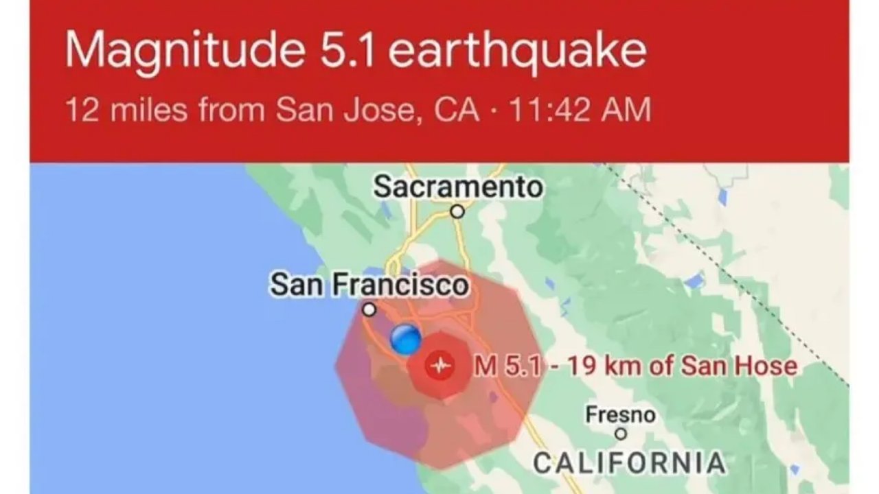 湾区今天中午地震啦！