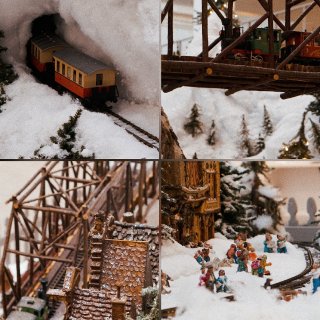 和华丽的圣诞小火车一起拍照📸吧...