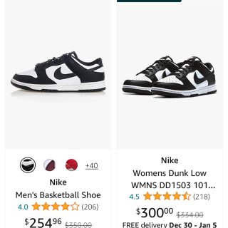🌟 Nike 黑白熊猫 Dunk🌟...